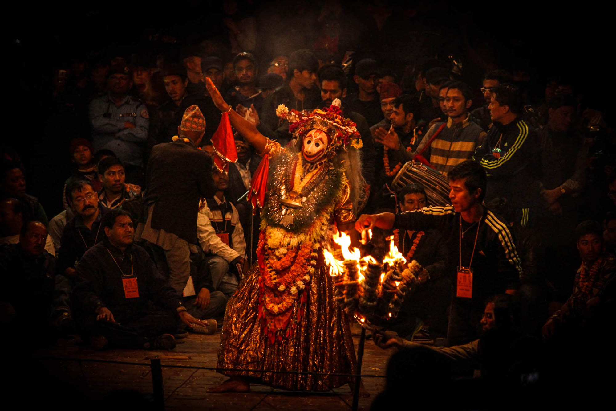 Nepali festivals are Nepal's rich heritage. Among many festivals, this one is the annual Kartik Naach (Dance of the deity Kartik) being staged at Patan Durbar Square. Kartik Naach is a month long traditional dance and drama festival that takes place in the Hindu lunar calendar month of Kartik, which falls in October/November.